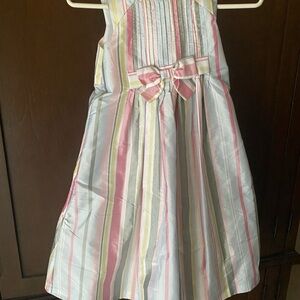 Gymboree ~ STUNNING striped pastel silk dress ~ size 9 ~ mint condition!!